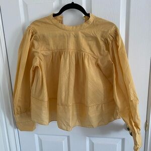 Club Monaco trapeze top mustard size M nwt